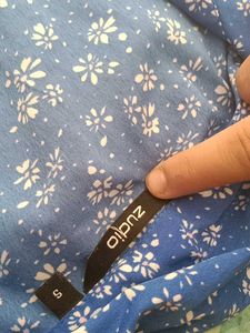 Floral Sleeveless Blue Top