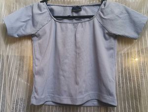 Cute Light Blue Crop Top