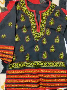 Chikinkari Kurta For Girls