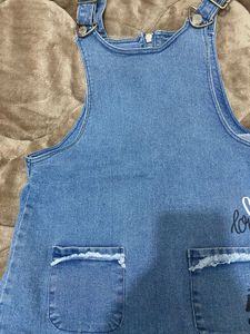 Cute Blue Denim Jumper Dress