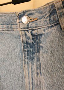 Zara Light Wash Denim Mini Skirt