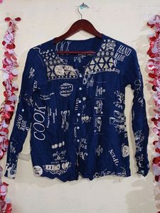 Flawless Dark Blue Shirt Top