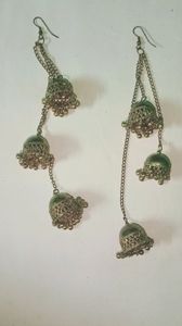 4 sets of earings, A braislate , 2 stone bangles