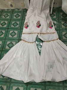 New White Gharara Suit Ne