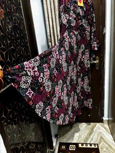 Floral Print Midi Dress Kurta
