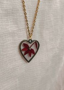Heart Resin Pendant with chain