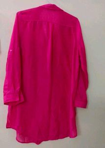 Hot Pink Button Down Top