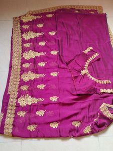 Work Saree With Blouse