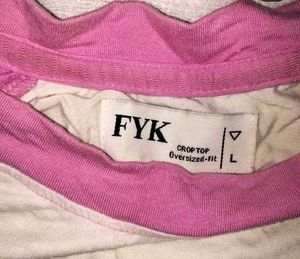 white pink Colourblocked full sleeves top