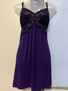 Pintrest Purple Lace Slip Dress