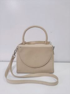 Toteca Beige Sling Bag With Two Compartments