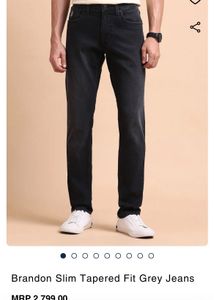 Brandon Slim Tapered Fit Grey Jeans