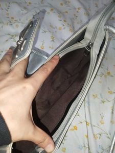 Silver Bow Handbag