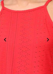 Chic Red Ruffle Tank Top