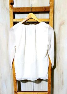 Branded Offwhite Top With Lining Size-32
