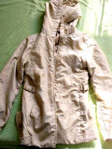 Beige Hooded Jacket