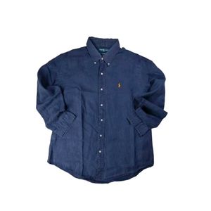 Ralph Lauren Dark Blue Cotton Linen Shirt