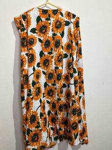 Sunflower Print Maxi Skirt