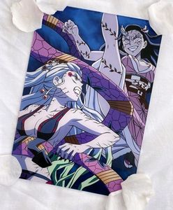 Nezuko Fight Scene Glass Painting