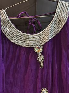 Purple Anarkali Dress
