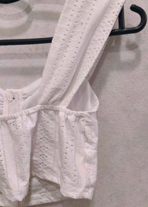 White Stretchable Crop Top