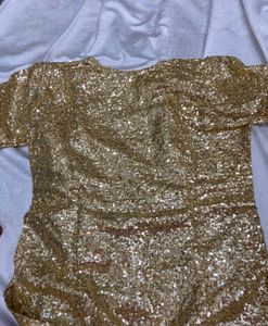 Golden shimmer kurti