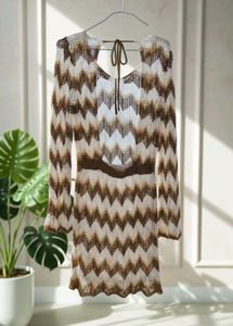 Chevron Knit Beach Dress