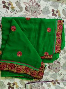 Beautiful Green Colour Saree💚🌹