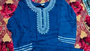 Elegant Navy Blue Kurti Set