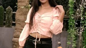 Peach Crop Top