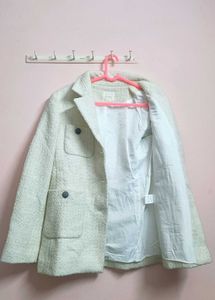Women  White Beautiful Coat