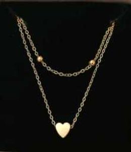 Gold Heart Layered Necklace