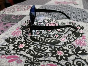 Blue Reflection Sunglasses With Black Frame