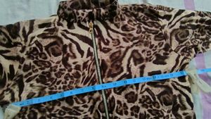 Strechable,Leopard Print Kurti (Size &#34;L&#39;)