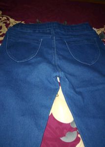 Blue Denim Cargo Pants