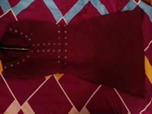 Burgundy Mini Dress