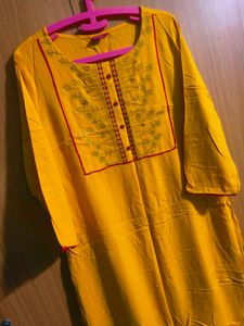 Mustard Yellow Kurti For Sale