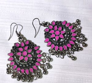 Hanging Pink Earrings For Women