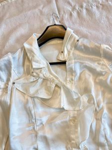 Satin Cream Shirt 🤍