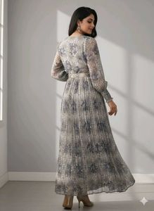 Elegant Floral Print Maxi Dress