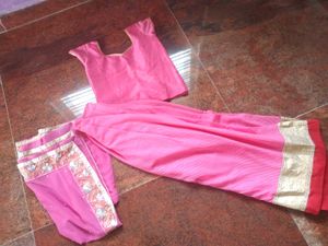 Pink  skirt with Blouse and dupatta