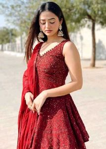 Elegant Red Lehenga Choli Set