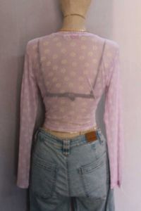 Ginger Floral Mesh Long Sleeve Top