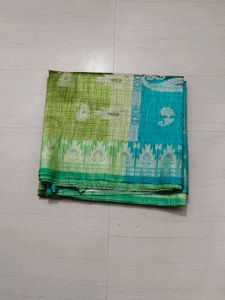 Elegant Blue &amp; Green Saree