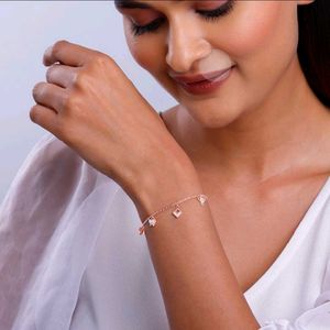 GIVA 925 REAL SILVER Bracelet (Rose Gold Plating)