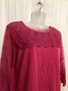 Pink Lase Stylish Top