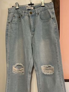 Ripped Wide Leg Jeans