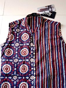 Pure Cotton Sleeveless Kurta