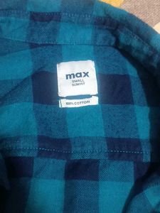 Max Fashion Green &amp; Black Checkered Flannel Shirt