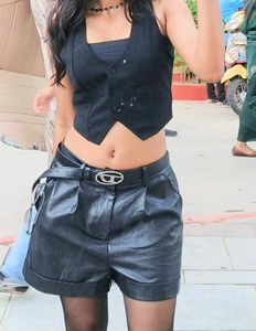 SHEIN leather Shorts